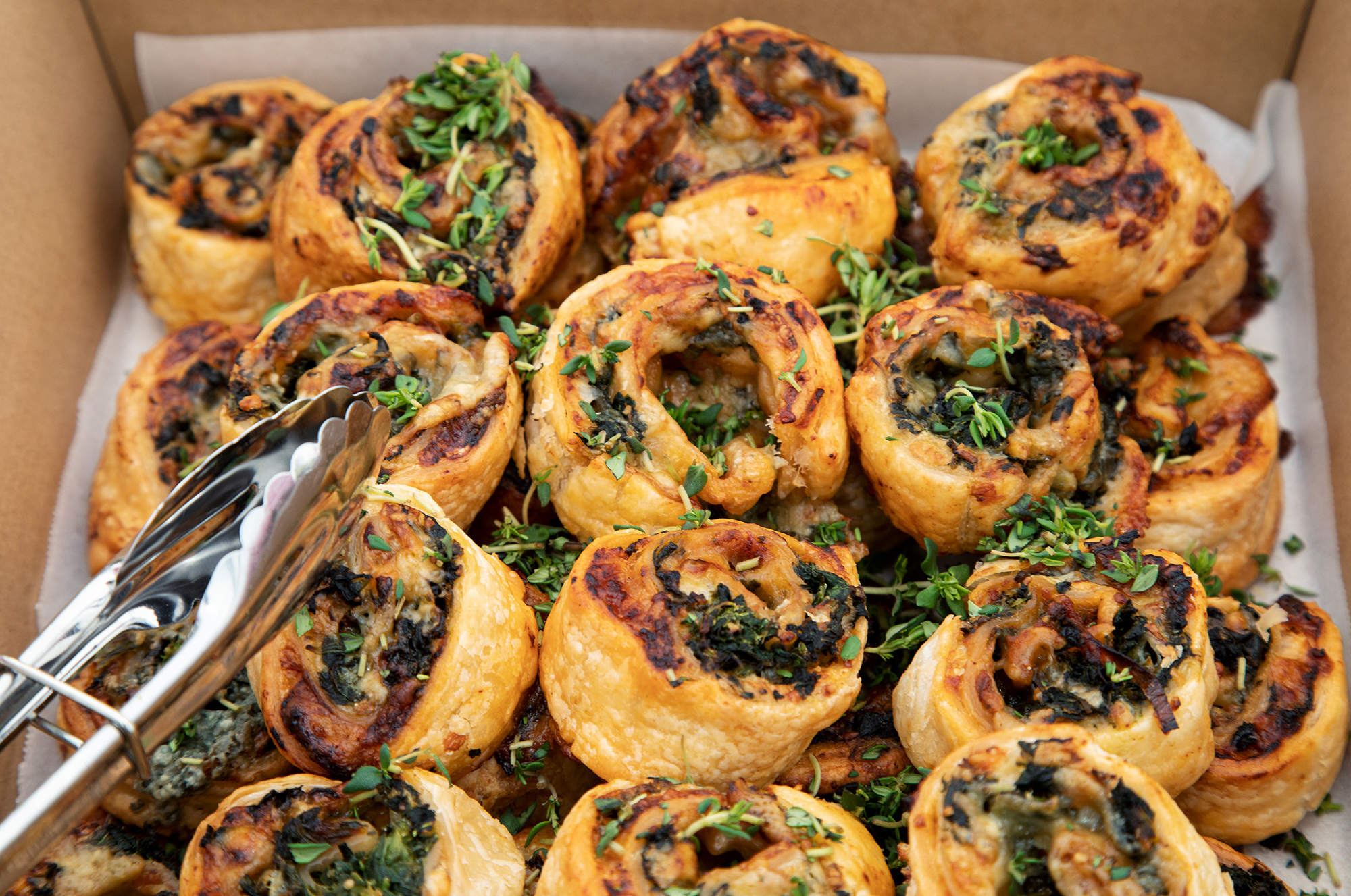 Cheese pastry wheels corporate catering Brisbane