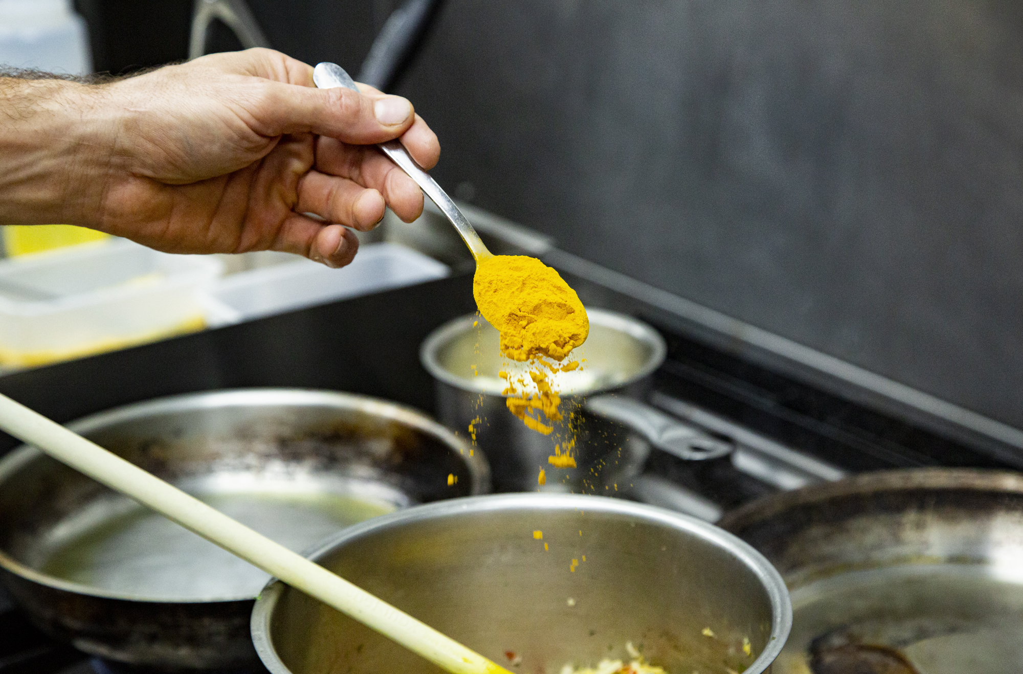 Chef cooking fresh pasta at Dux Gutz kitchen Brisbane