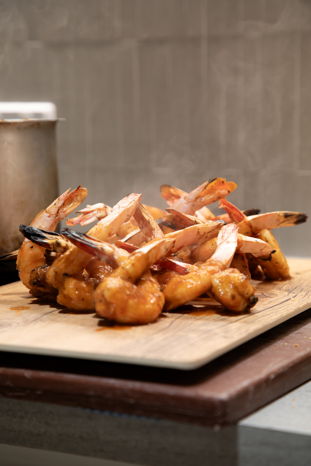 Prawns prepared on-site catering Brisbane