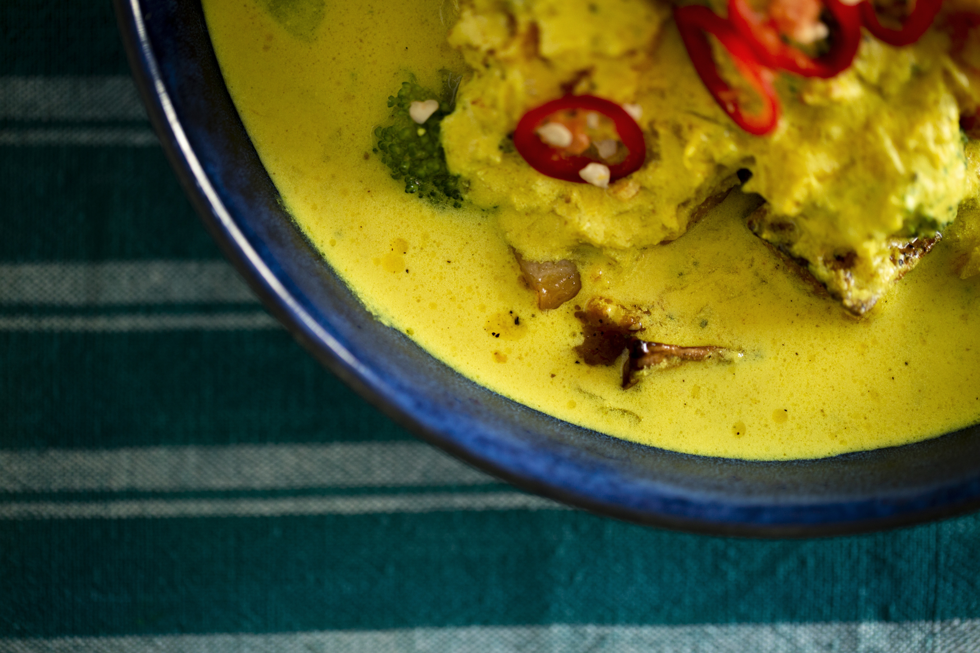 Thai yellow curry plated catering Brisbane